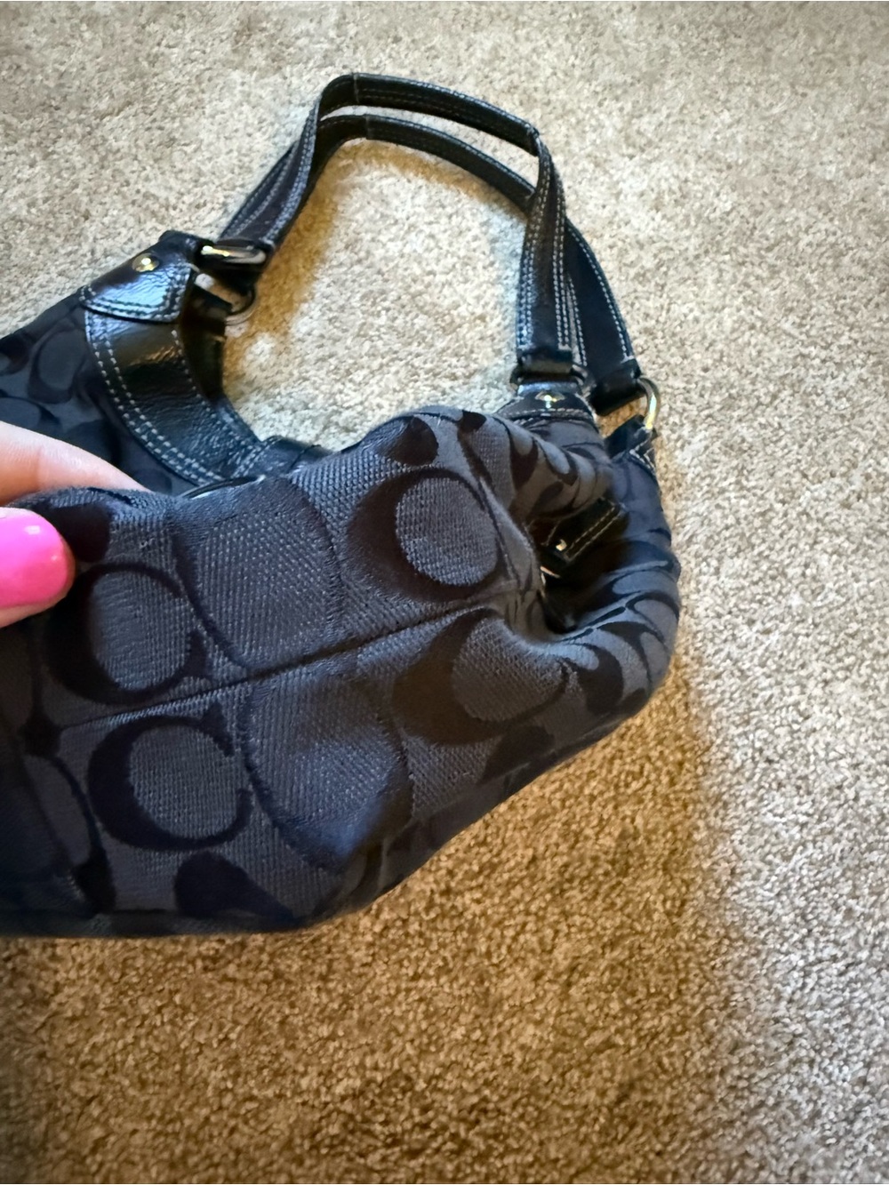 Coach Soho Signature Hobo Black - Gem